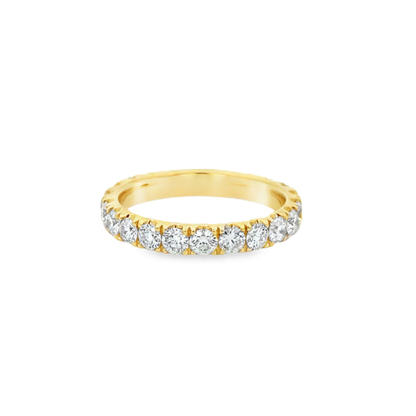 1.80 CTW Diamond 18K Yellow Gold Eternity Band Ring