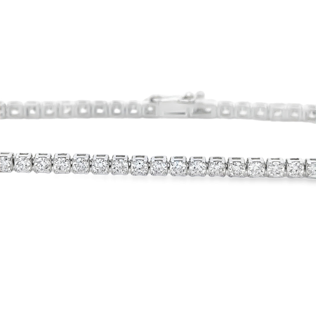 2.47 CTW Diamond 18K White Gold Tennis Bracelet