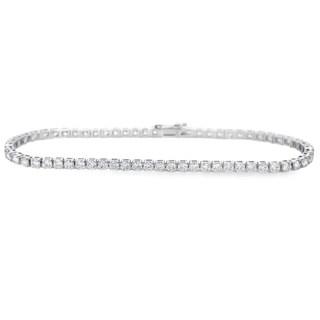 2.47 CTW Diamond 18K White Gold Tennis Bracelet
