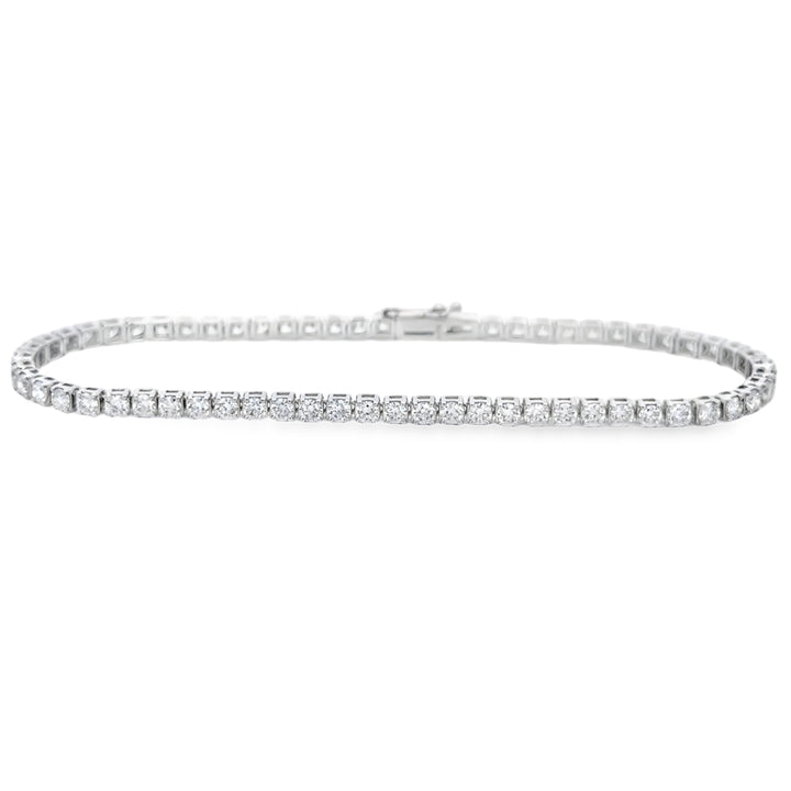 2.47 CTW Diamond 18K White Gold Tennis Bracelet