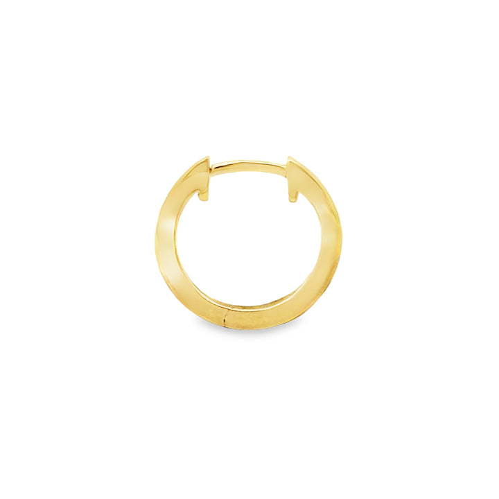 18K Yellow Gold Classic Polished Hoop Earrings