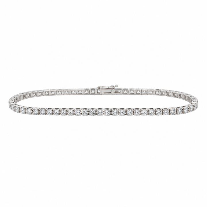 2.47 CTW Diamond 18K White Gold Tennis Bracelet