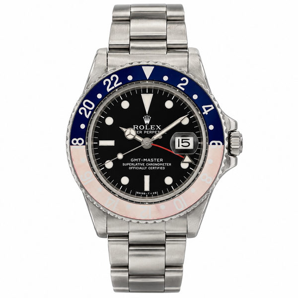 Pre-Owned Rolex GMT-Master "Pepsi" Model 1675 Stainless Steel Watch 1968