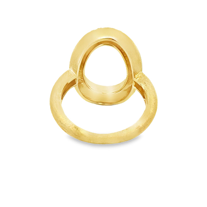 0.29 CTW Diamond 14K Yellow Gold Asymmetrical Open Oval Ring
