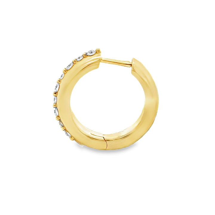 0.36 CTW Diamond 14K Yellow Gold Hoop Earrings