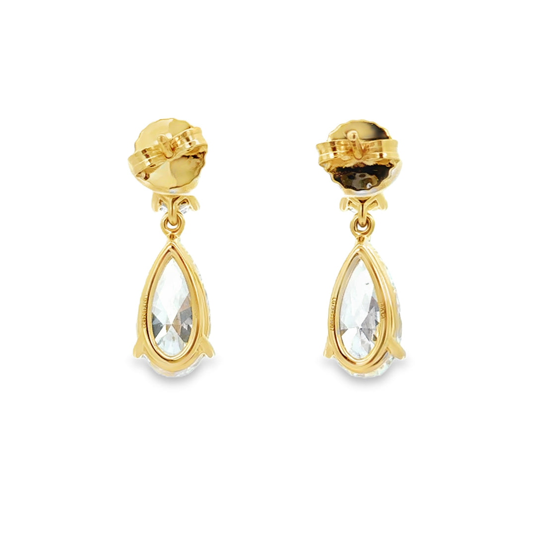 5.19 CTW Lab Grown Diamond 14K Yellow Gold Pear Shape Drop Earrings