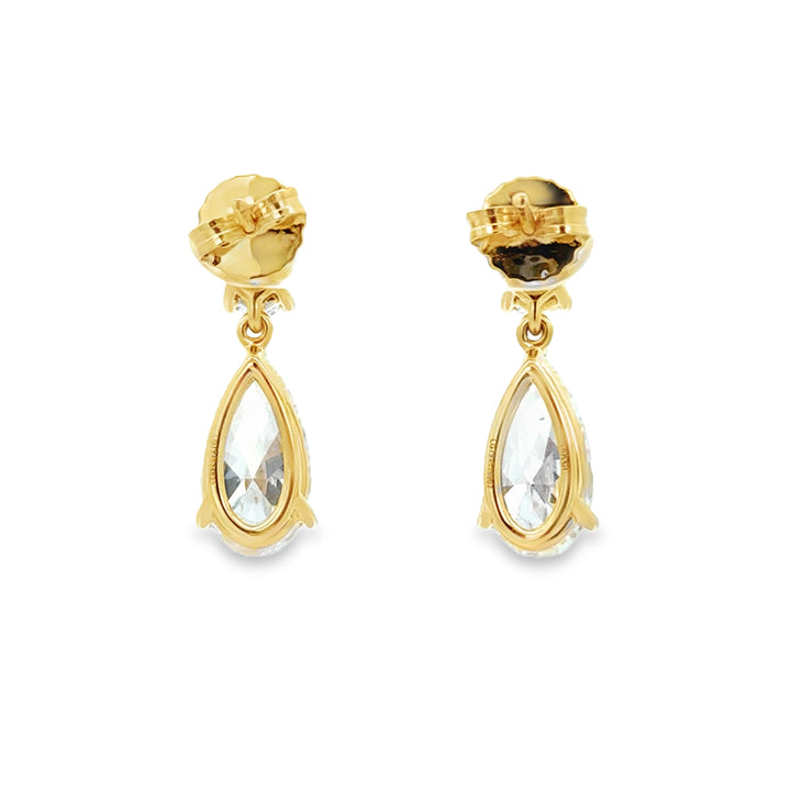5.19 CTW Lab Grown Diamond 14K Yellow Gold Pear Shape Drop Earrings