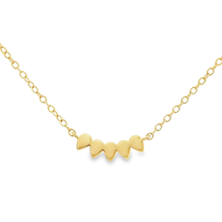 0.05 CTW Diamond 14K Yellow Gold Teardrop Bar Necklace