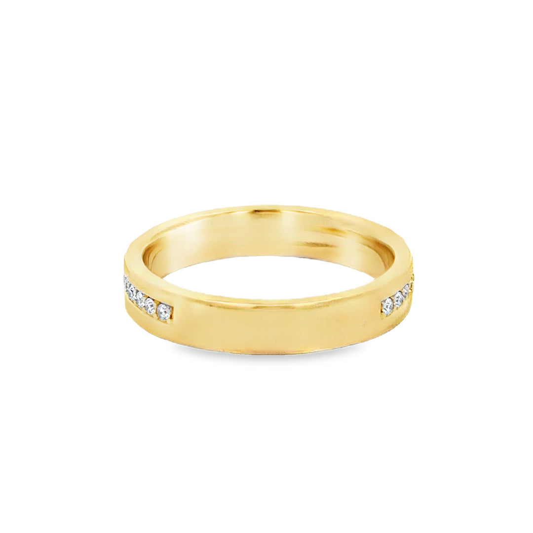0.33 CTW Diamond 14K Yellow Gold Channel-Style Diamond Band Ring