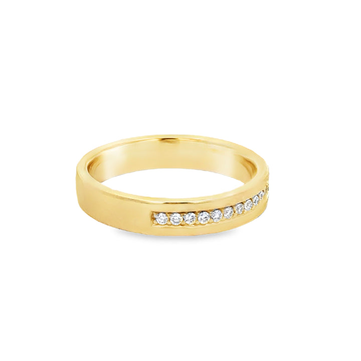 0.33 CTW Diamond 14K Yellow Gold Channel-Style Diamond Band Ring