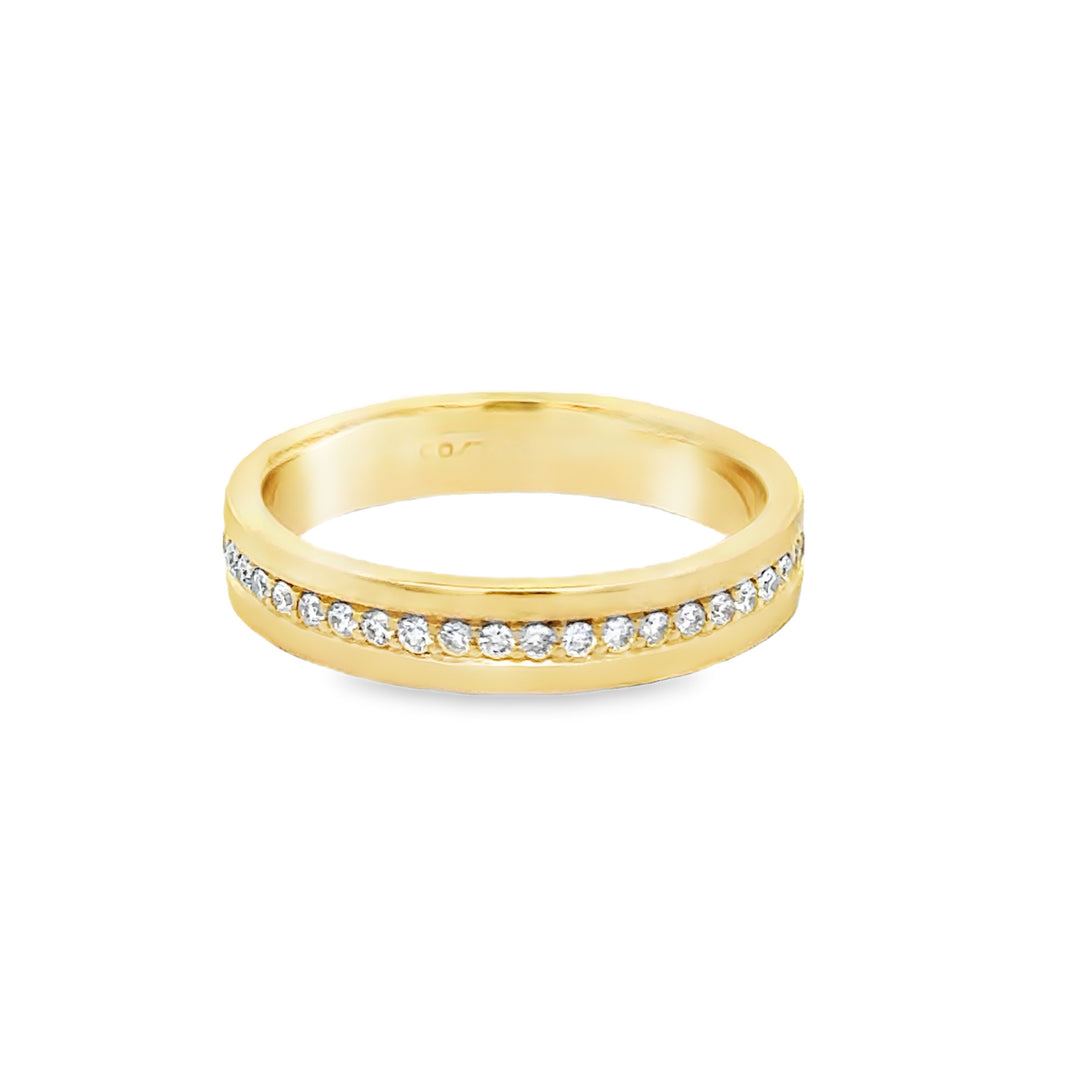 0.33 CTW Diamond 14K Yellow Gold Channel-Style Diamond Band Ring