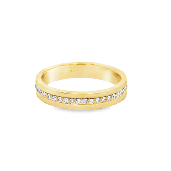 0.33 CTW Diamond 14K Yellow Gold Channel-Style Diamond Band Ring