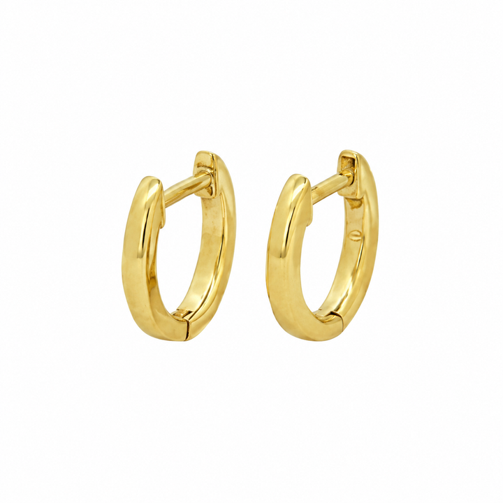 18K Yellow Gold 10mm Mini Huggie Hoop Earrings