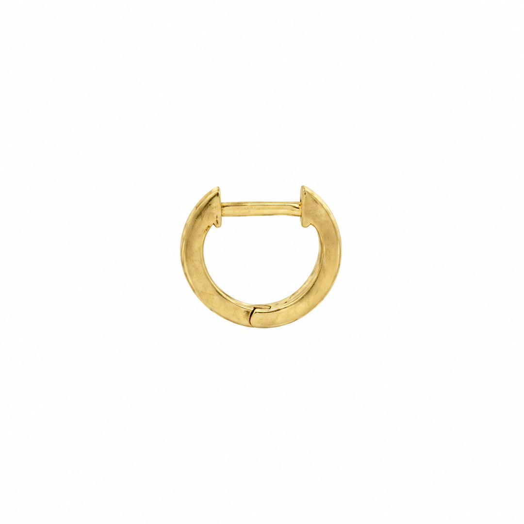 18K Yellow Gold 10mm Mini Huggie Hoop Earrings