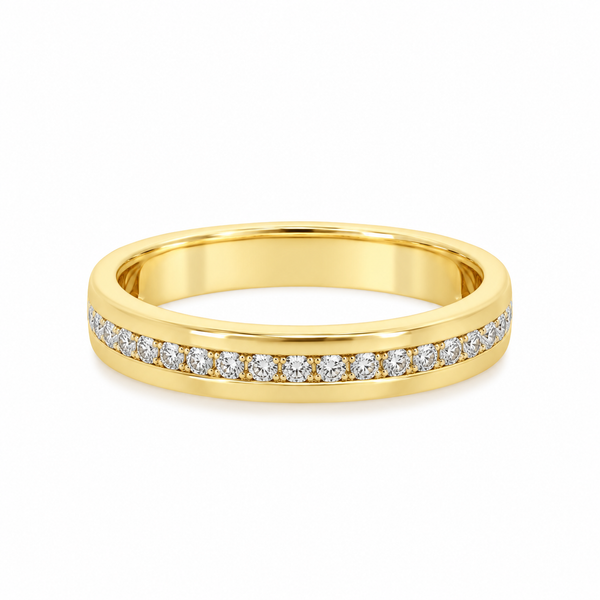 0.33 CTW Diamond 14K Yellow Gold Channel-Style Diamond Band Ring