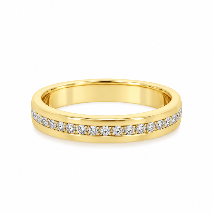 0.33 CTW Diamond 14K Yellow Gold Channel-Style Diamond Band Ring