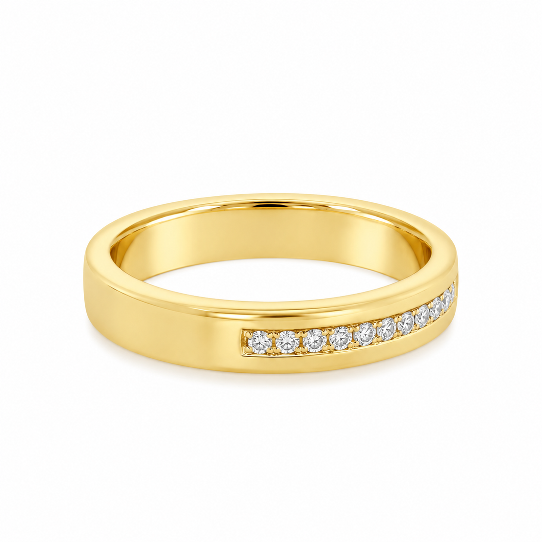 0.33 CTW Diamond 14K Yellow Gold Channel-Style Diamond Band Ring