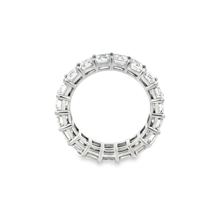 6.00 CTW Emerald Cut Diamond Eternity Band in 18K White Gold