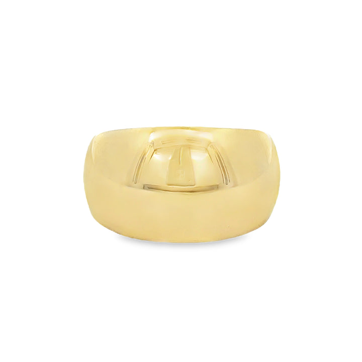 14K Yellow Gold 12.5MM Wide Polished Dome Ring
