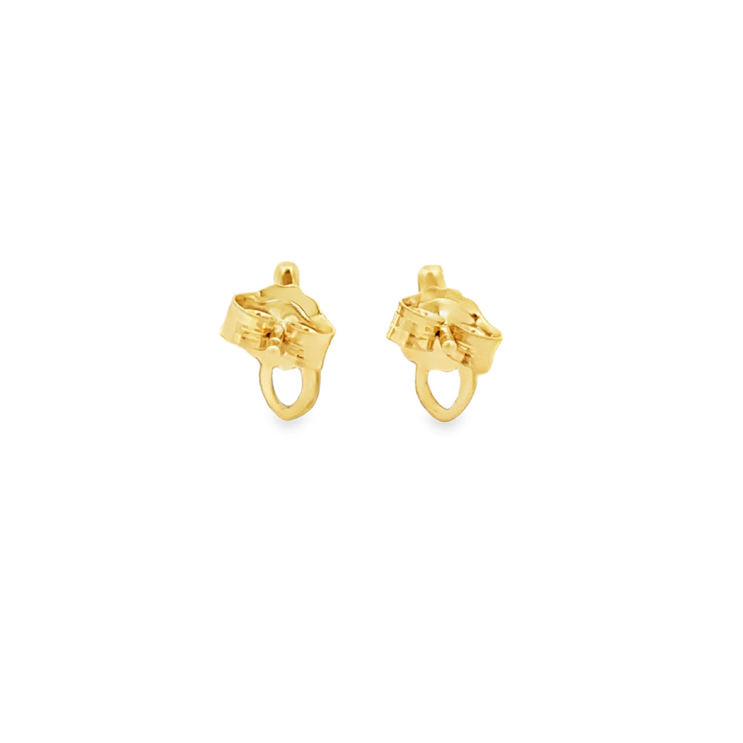 0.24 CTW Diamond 14K Yellow Gold Marquise Bezel-Set Stud Earrings