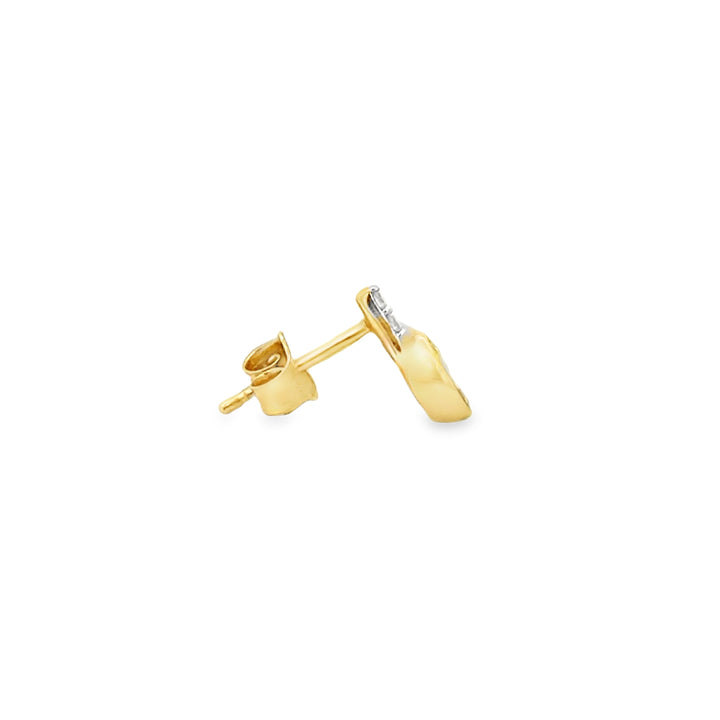 0.24 CTW Diamond 14K Yellow Gold Marquise Bezel-Set Stud Earrings