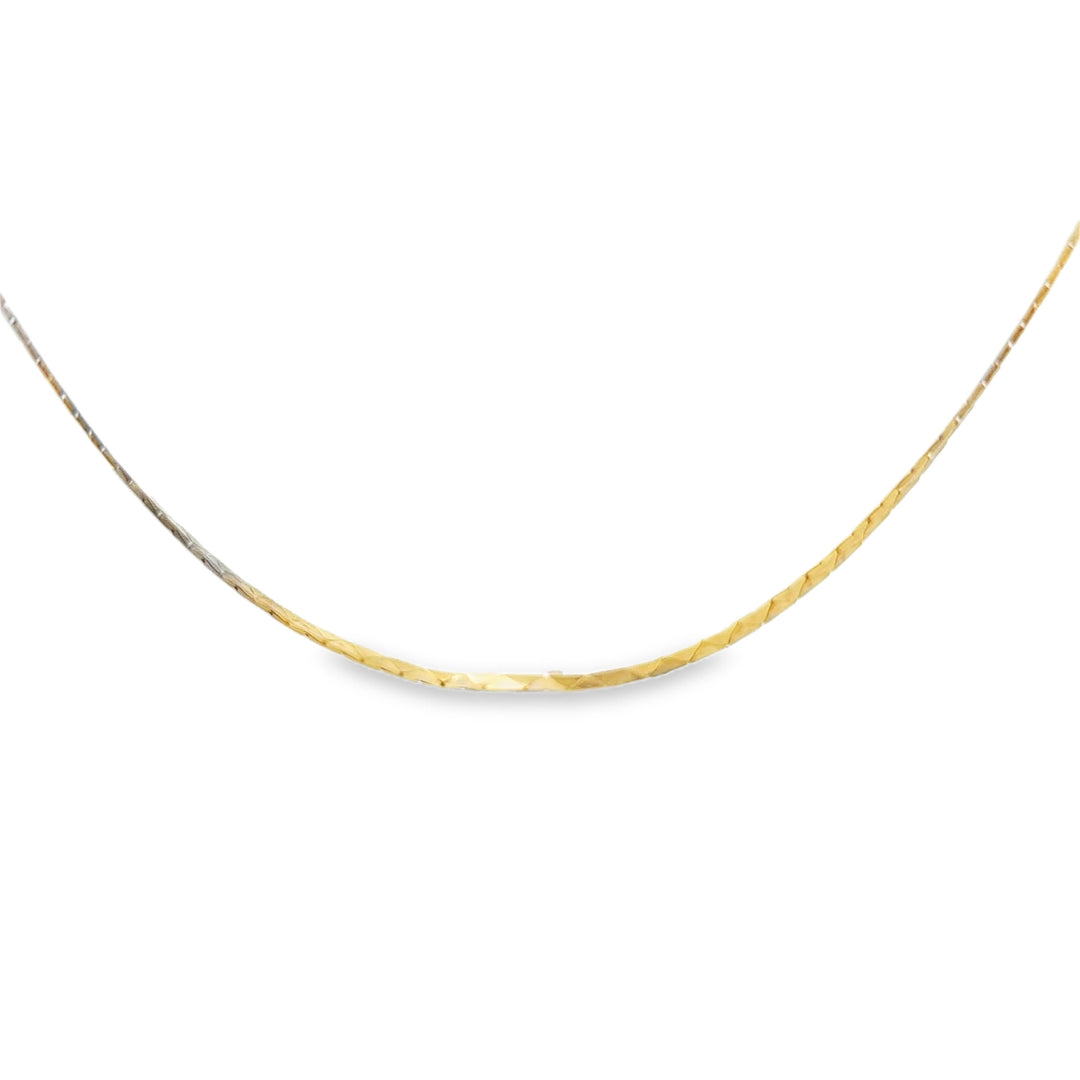 14K Yellow Gold Italian Flat Chain Necklace – 20 Inches