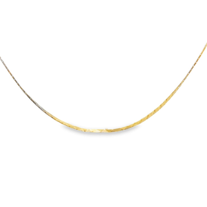 14K Yellow Gold Italian Flat Chain Necklace – 20 Inches