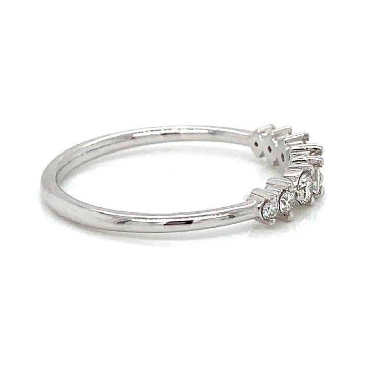0.14 CT Baguette Diamond and 0.17 CTW Round Diamond 14K White Gold Ring