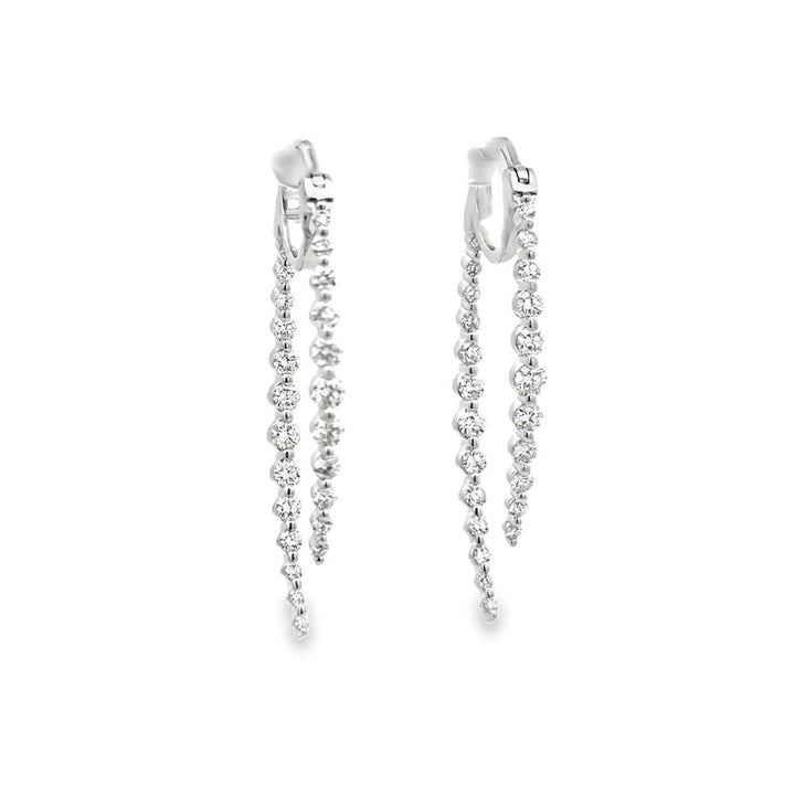 1.72 CTW Diamond 14K White Gold Inside-Out Drop Earrings