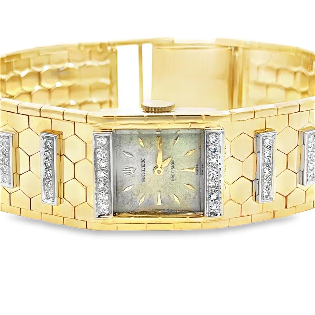 Rolex 0.36 CTW Diamond Vintage Ladies Watch – 18K Yellow Gold, 1960s