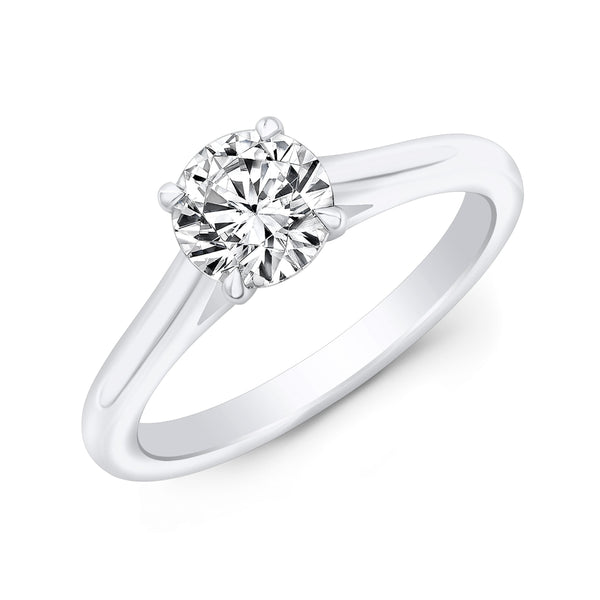 Classic Four-Prong Engagement Ring Mounting in 18K White Gold