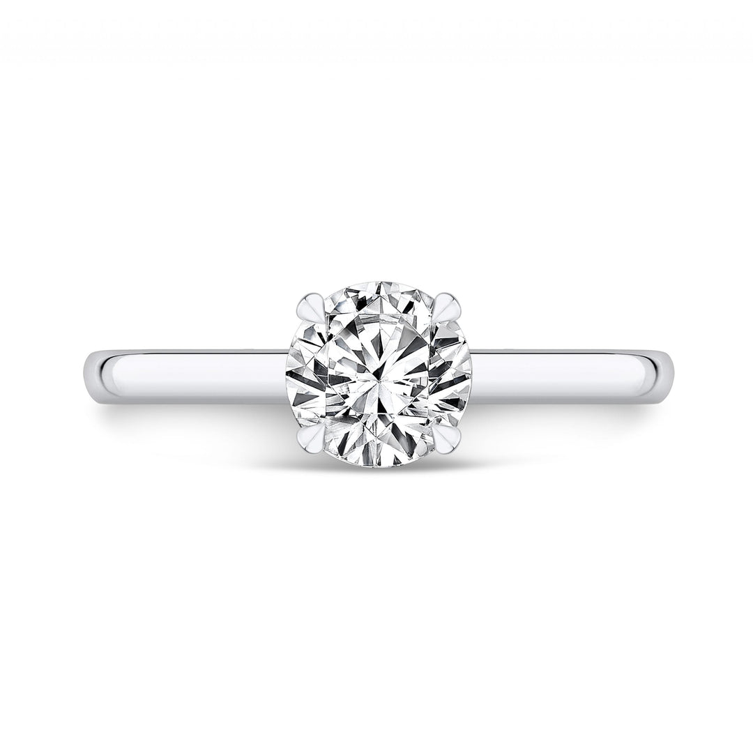 Classic Four-Prong Engagement Ring Mounting in 18K White Gold