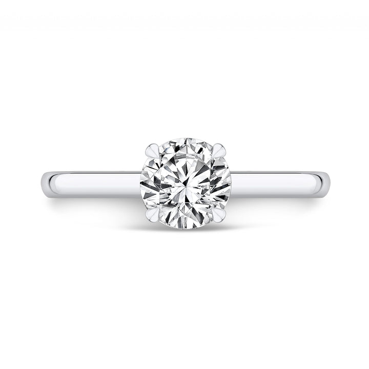 Classic Four-Prong Engagement Ring Mounting in 18K White Gold