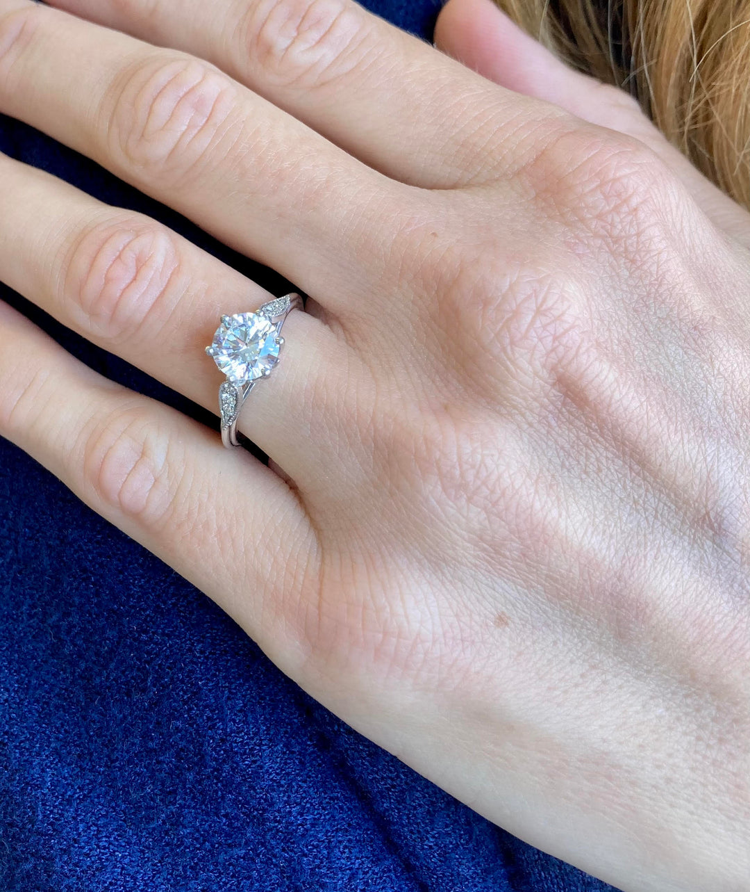 Vintage Inspired Engagement Semi-Mount Ring in 18K Gold