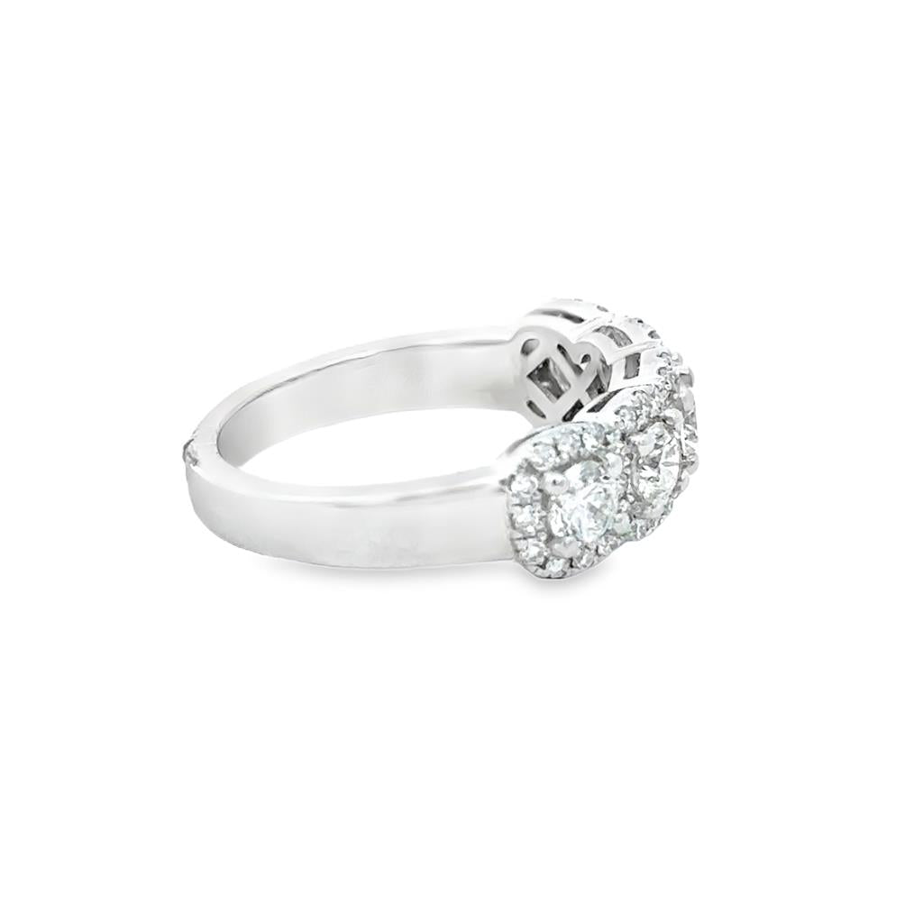1.27 CTW Diamond Band Ring in 14K White Gold