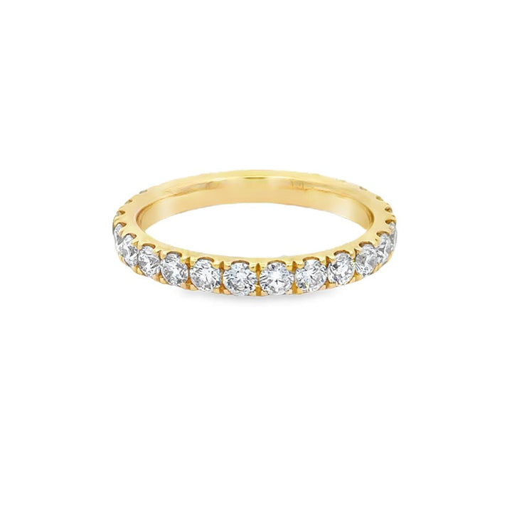 1.46 CTW Diamond 18K Yellow Gold Eternity Band Ring
