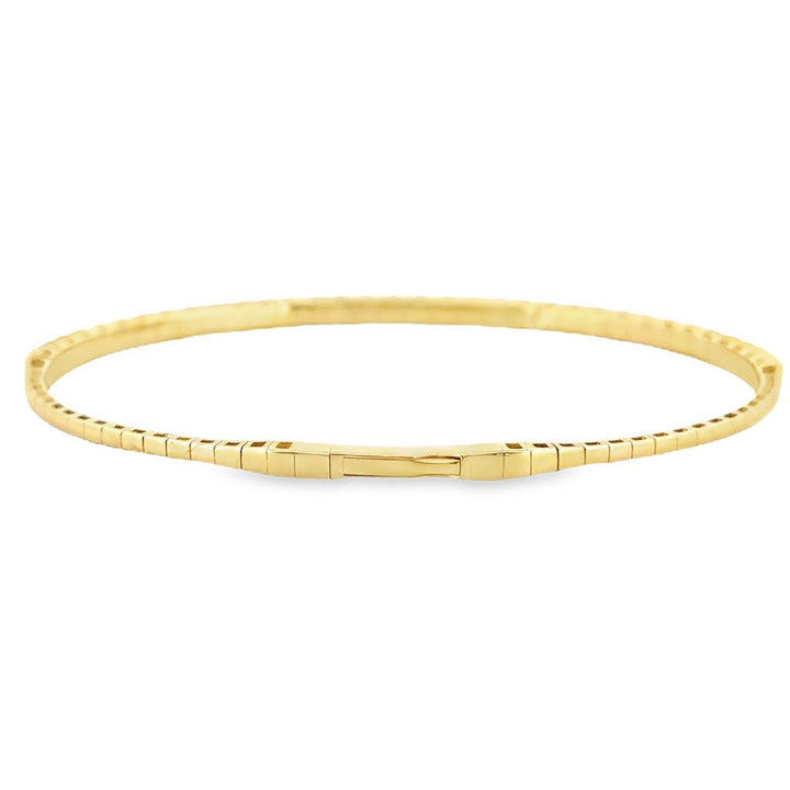 2.00 CTW Diamond Flexible Bangle Bracelet, 14K Yellow Gold