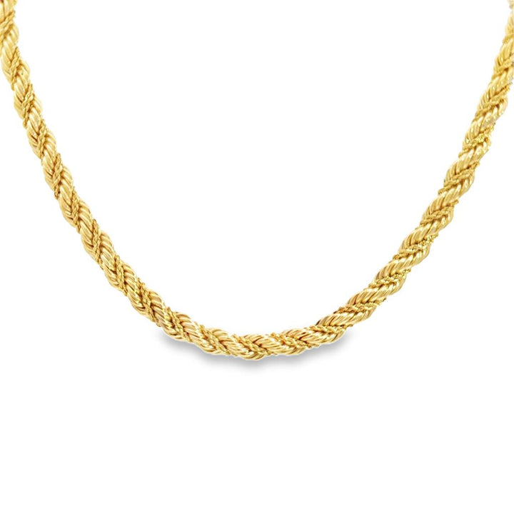 Pre-Owned Tiffany & Co. 14K Yellow Gold Rope Chain Necklace - 7.5mm Wide