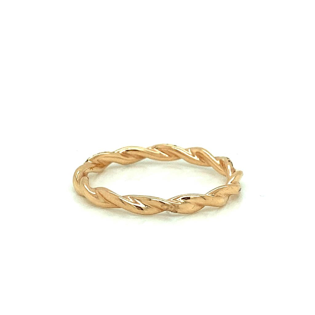 0.10ctw Diamond Twist Ring in 18k Rose Gold