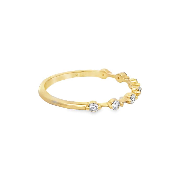 0.17 CTW Diamond 14K Yellow Gold Spaced Band – 2mm