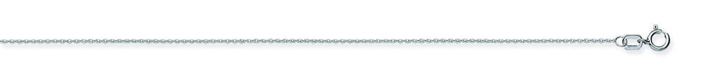 14K White Gold 0.90mm Small Cable Chain Necklace