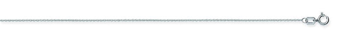14K White Gold 0.90mm Wide Small Cable Chain Necklace