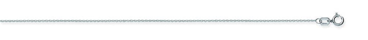 14K White Gold 0.90mm Small Cable Chain Necklace