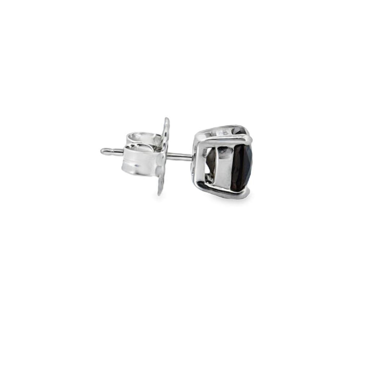 Tiffany & Co. Smoky Quartz 8.2mm Cushion-Cut Stud Earrings, Sterling Silver