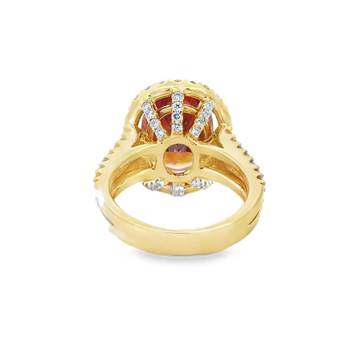 Tsavorite Garnet & Diamond 18K Yellow Gold Ring 0.80 CTW