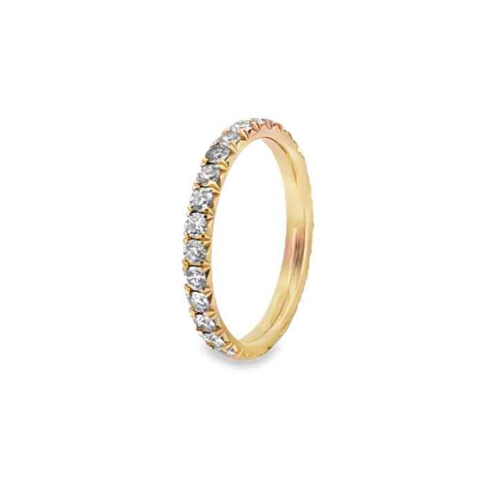 0.80 CTW Diamond Eternity Band Ring 14K Yellow Gold