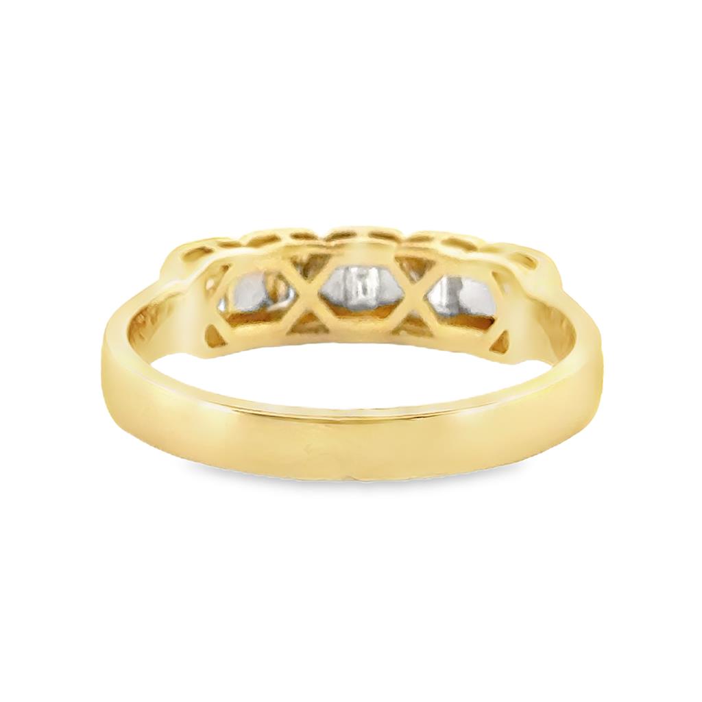 0.48 CTW Baguette Diamond Band, 14K Yellow Gold