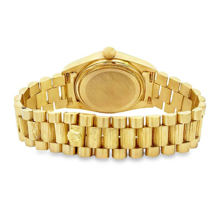 Pre-Owned 1978 Rolex Day-Date President 18K Yellow Gold Watch with Custom Diamond Dial