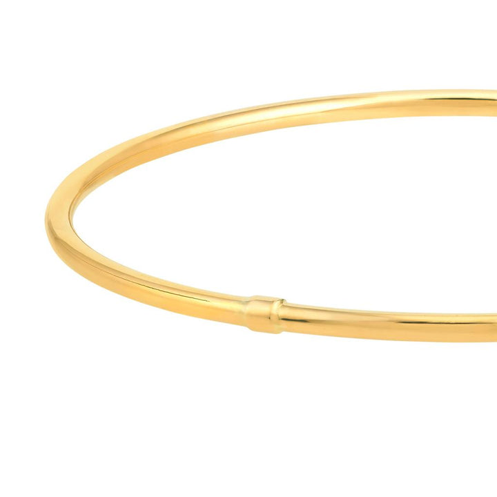 14K Yellow Gold Slip-On Tube Bangle Bracelet
