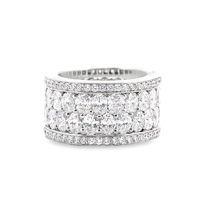 Robert Procop 7.35 CT Diamond American Glamour Eternity Ring in 18K White Gold